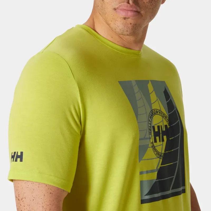 Helly Hansen Men's HP Race Graphic SS Tee -  Cyber Lime-4