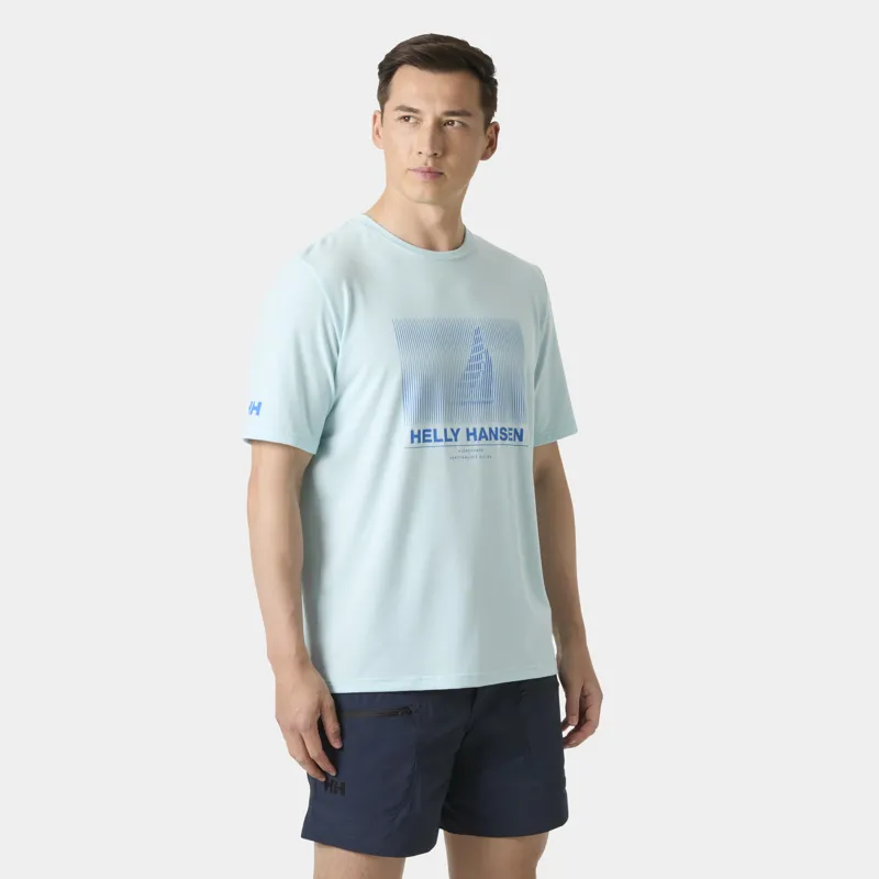 Helly Hansen Men's HP Race Graphic SS Tee Barely Blue-2
