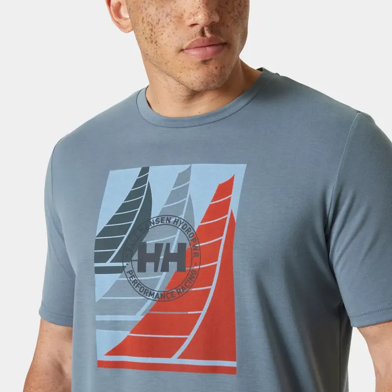 Helly Hansen Men's HP Race Graphic SS Tee - Washed Navy-4