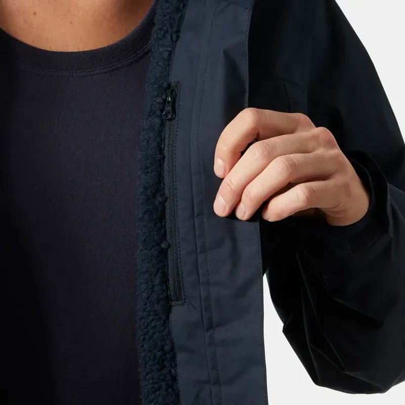 Helly Hansen Women's Crew Hooded Pile Jacket - Navy-7