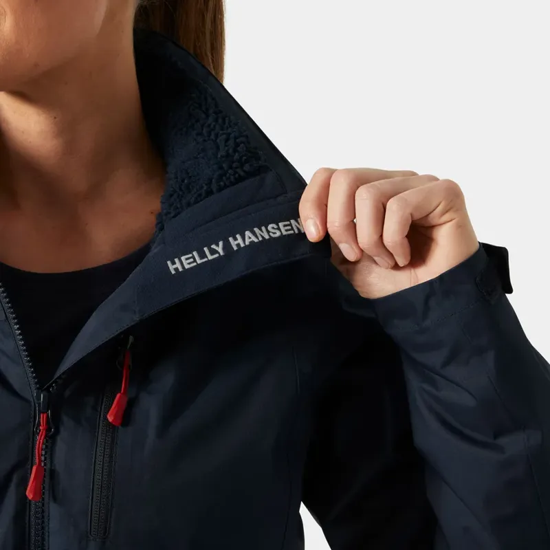 Helly Hansen Women's Crew Hooded Pile Jacket - Navy-6