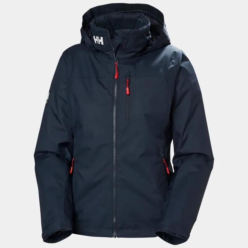 Helly Hansen Women's Crew Hooded Pile Jacket - Navy