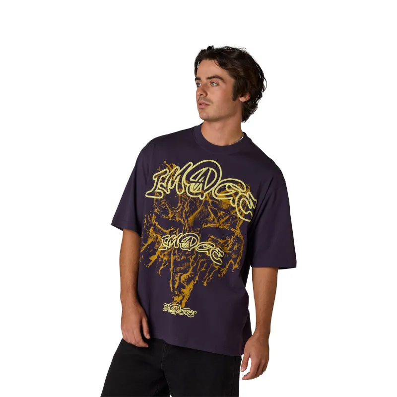 Fox Men's Image Print Midweight SS Tee - Plum Perfect-1
