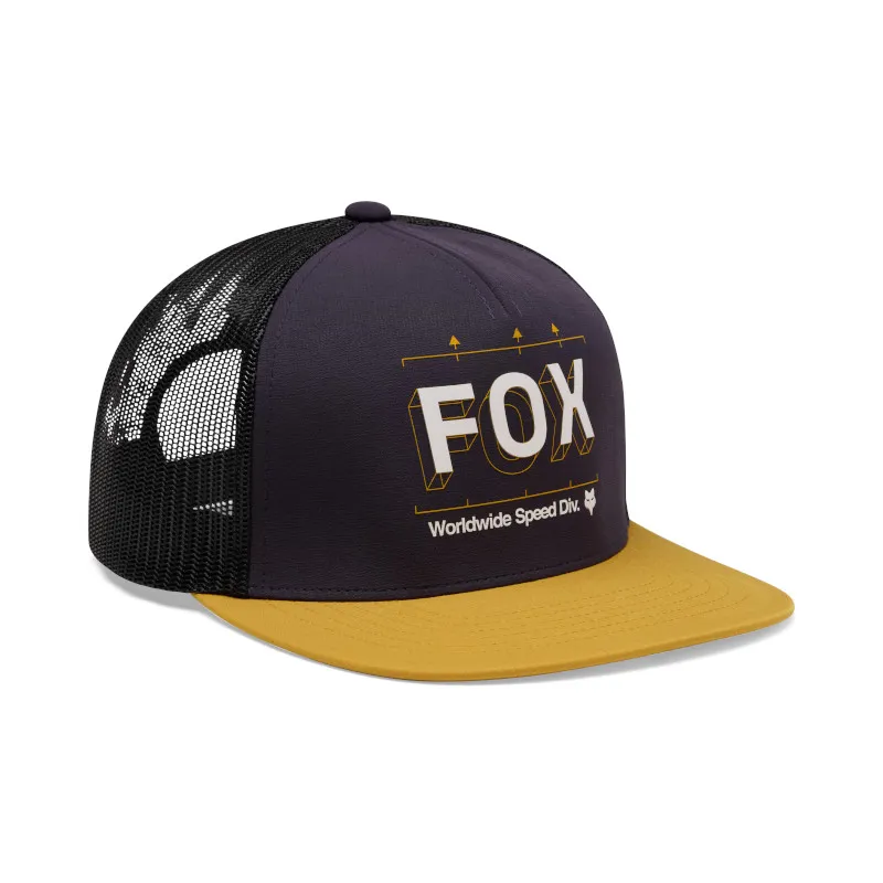 Fox Image Print Snapback Trucker Cap - Plum Perfect