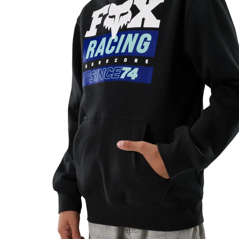 Fox Youth Since 74 Pullover Hoodie - Black-5