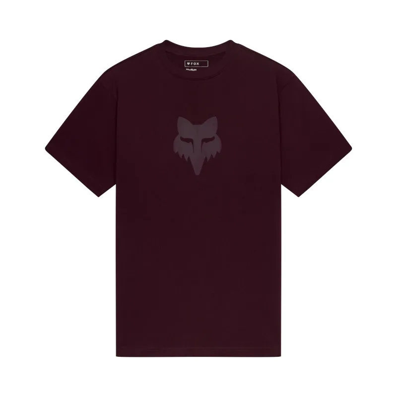 Fox Men's Fox Head Heavyweight Short Sleeve Tee - Dark Maroon