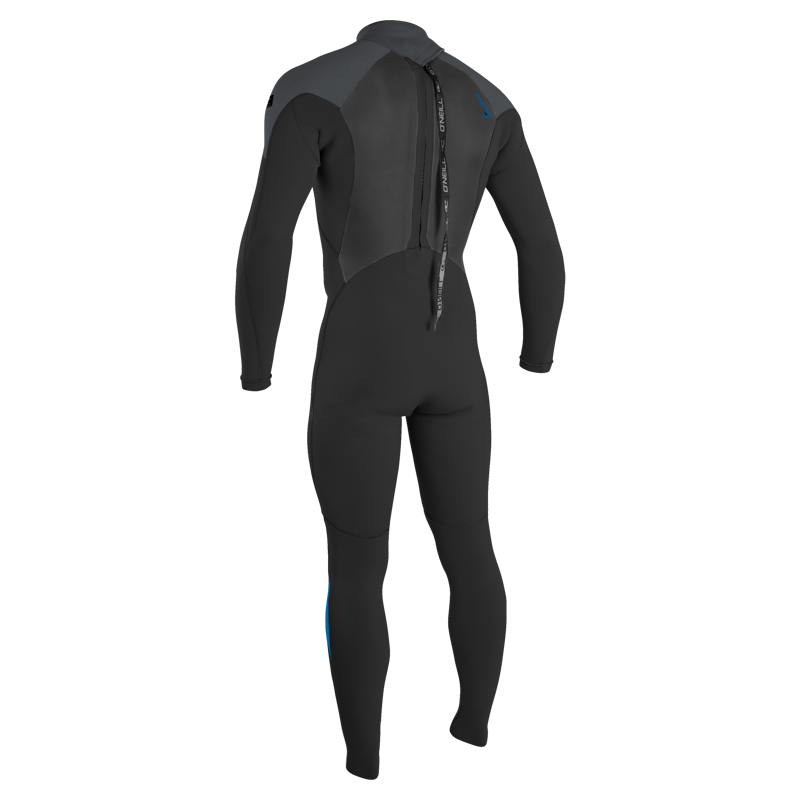 O'Neill Men's Epic 3/2 Back Zip Full Wetsuit Black/Graphite/Bali Blue-1