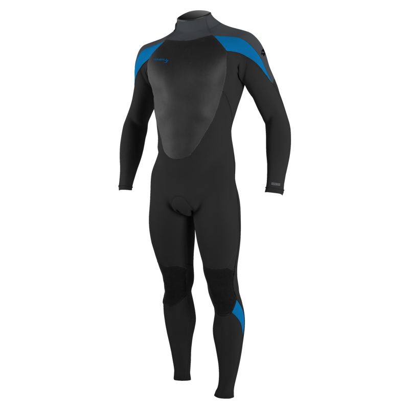 O'Neill Men's Epic 3/2 Back Zip Full Wetsuit Black/Graphite/Bali Blue