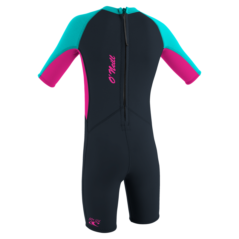 O'Neill Toddler Reactor 2 2mm Back Zip SS Spring - Slate/Berry/Light Aqua-1