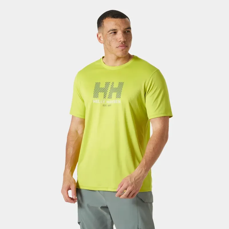 Helly Hansen Men's HH Tech Graphic Tee 2.0 - Cyber Lime-2