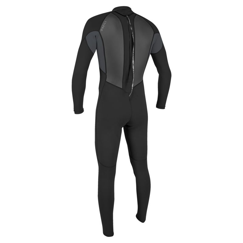 O'Neill Men's Reactor-2B 3/2 Back Zip Full Wetsuit Black/Graphite-1