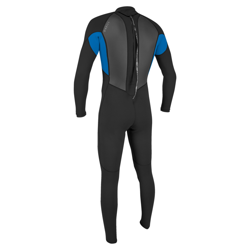 O'Neill Men's Reactor-2B 3/2 Back Zip Full Wetsuit Black/Ocean-1