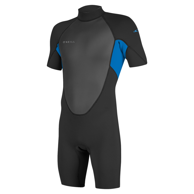 O'Neill Men's Reactor-2B 2mm Back Zip SS Spring Wetsuit Black/Ocean