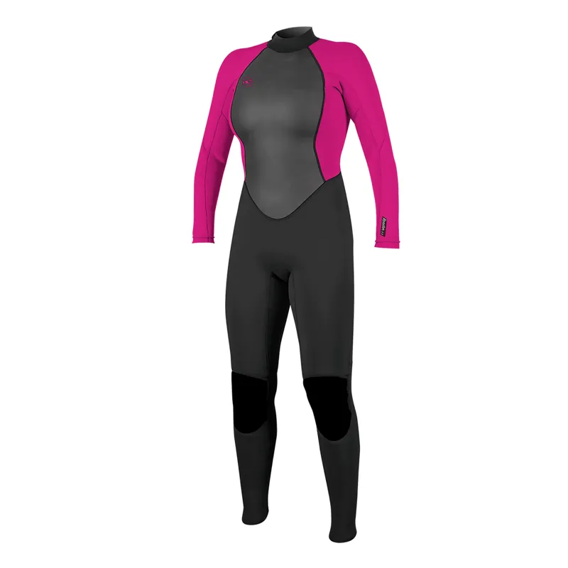 O'Neill Women's Reactor-2 3/2 Back Zip Full Wetsuit Black/Berry