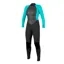 O'Neill Women's Reactor-2 3/2 Back Zip Full Wetsuit Black/Light Aqua