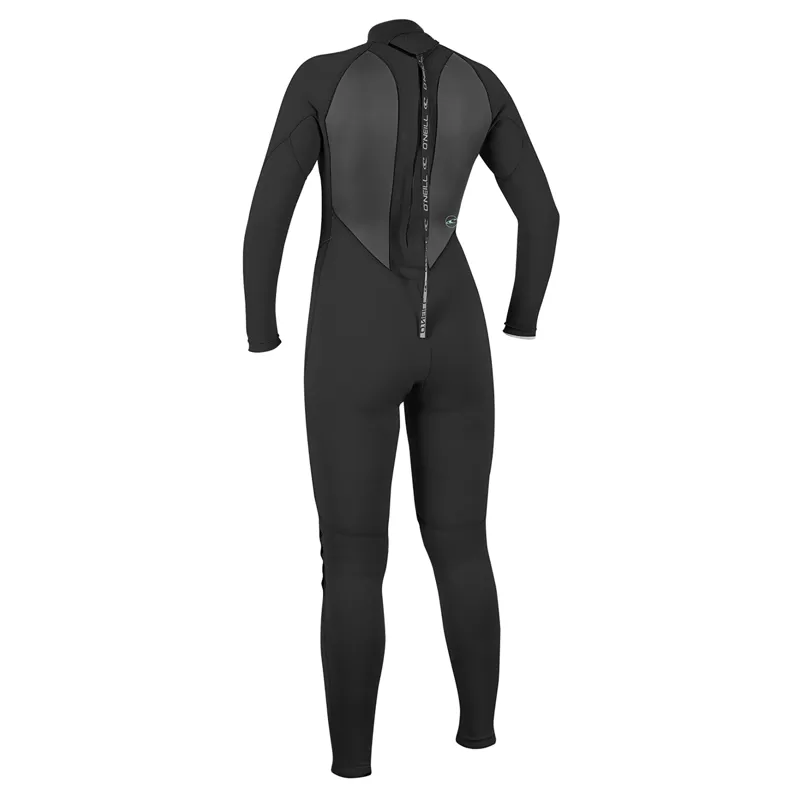 O'Neill Women's Reactor-2B 3/2 Back Zip Full Wetsuit Black/Black-1