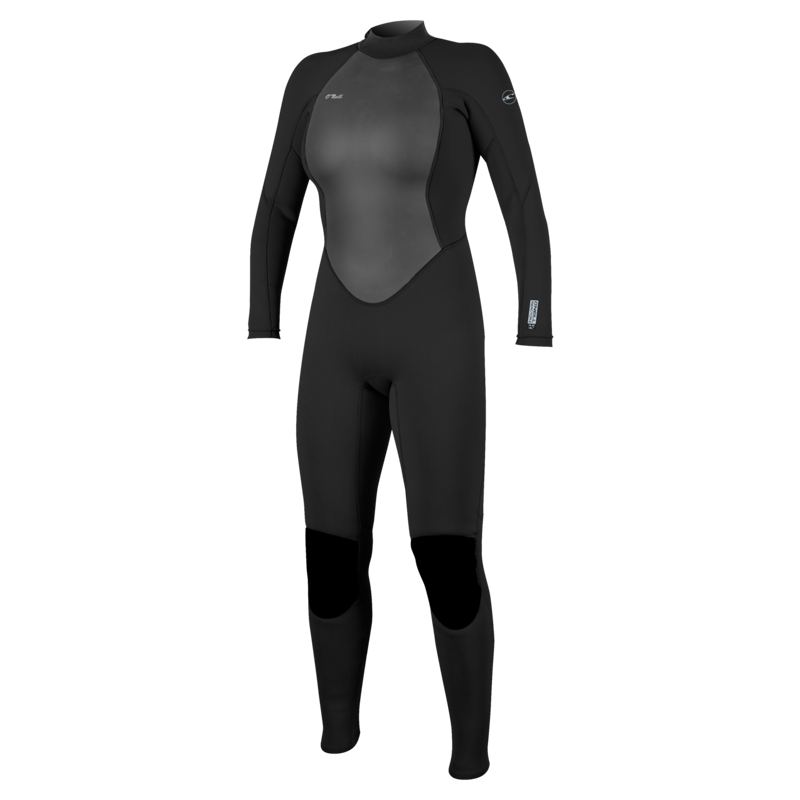 O'Neill Women's Reactor-2B 3/2 Back Zip Full Wetsuit Black/Black