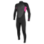 O'Neill Youth Reactor-2B 3/2 Back Zip Full Wetsuit Black/Berry