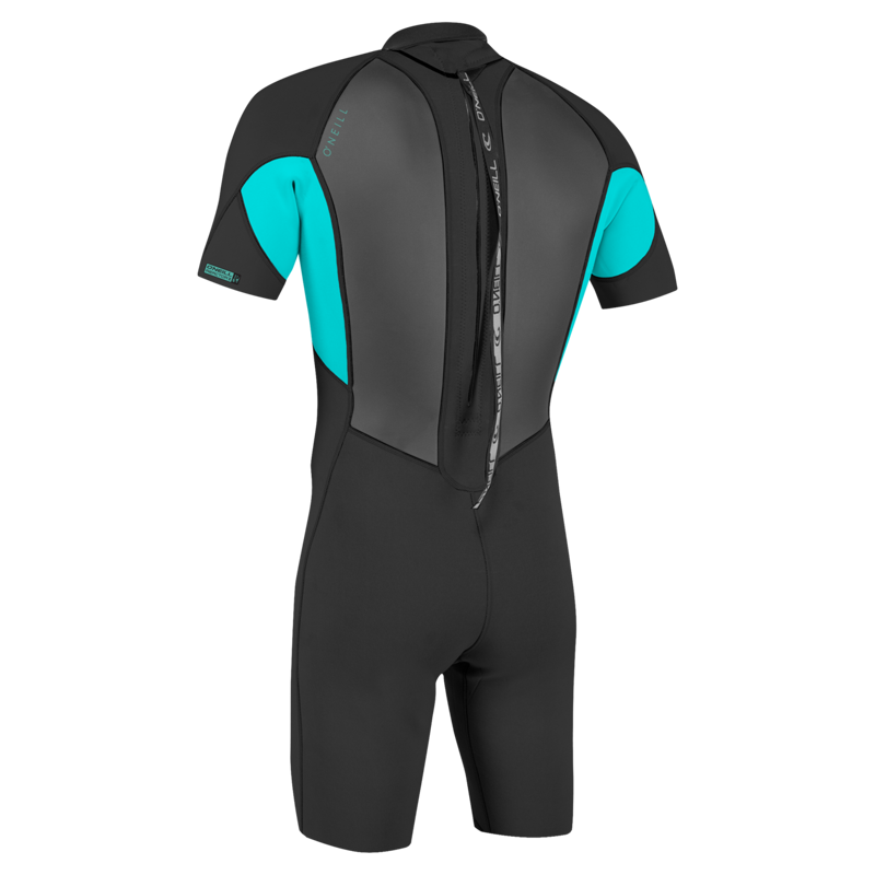 O'Neill Youth Reactor-2B 2mm BZ SS Spring Wetsuit Black/Light Aqua-1