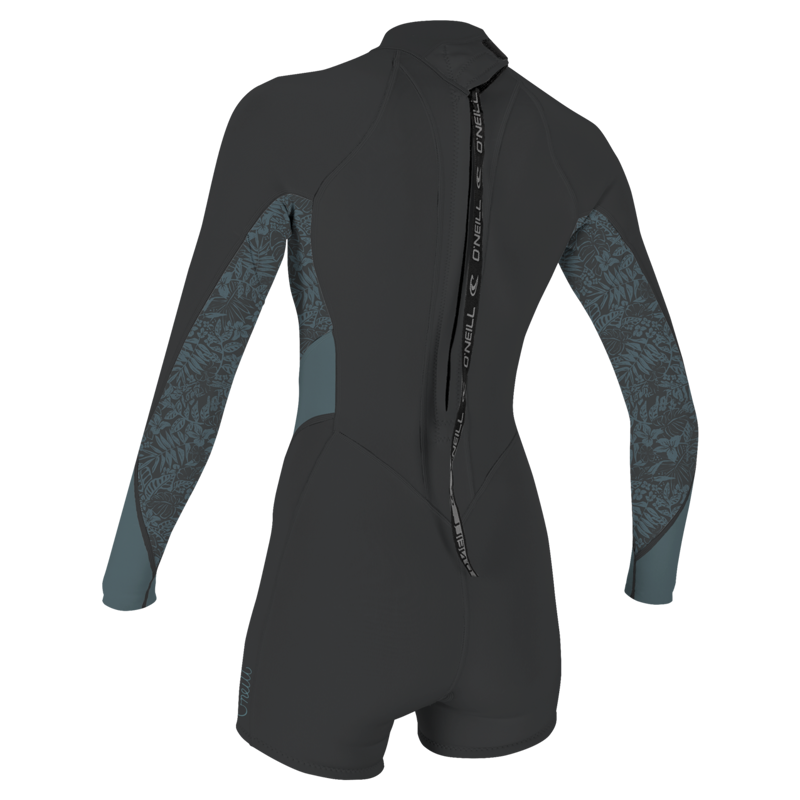 O'Neill Women's Bahia 2/1 Back Zip LS Spring - Tempered Stl/Shaded Island Sky-1