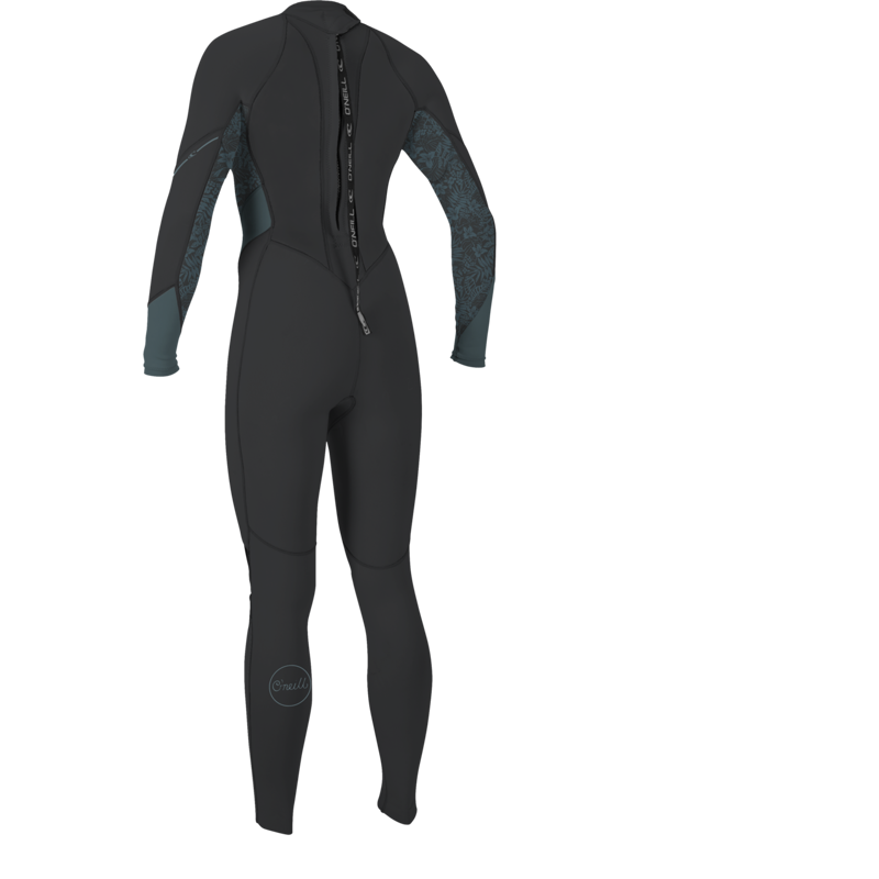 O'Neill Women's Bahia 3/2 Back Zip Full Length Tempdstl/Shaded Island Sky/Shade-1
