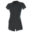 O'Neill Women's Bahia 2/1 Front Zip SS Spring - Tempered Steel/Shaded Island Sky