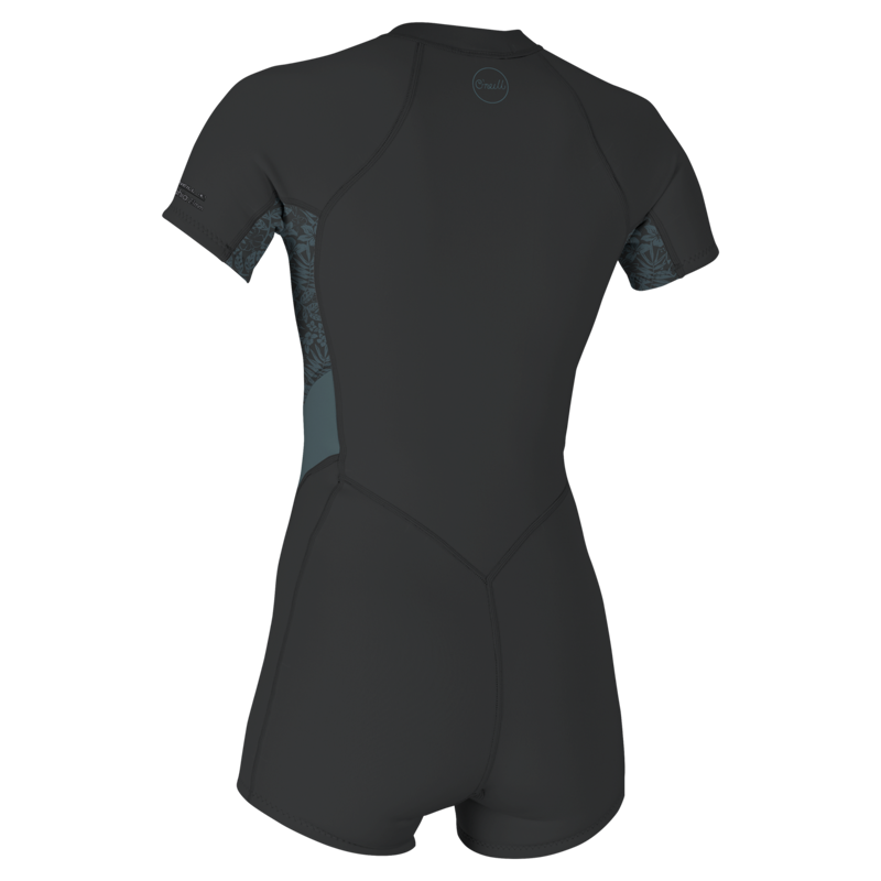 O'Neill Women's Bahia 2/1 Front Zip SS Spring - Tempered Steel/Shaded Island Sky-1