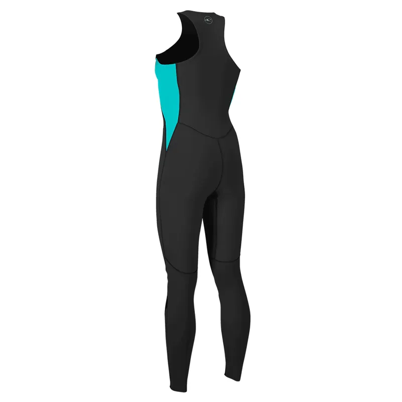 O'Neill Women's Reactor-2 1.5mm Sleeveless FL Black/Light Aqua-1