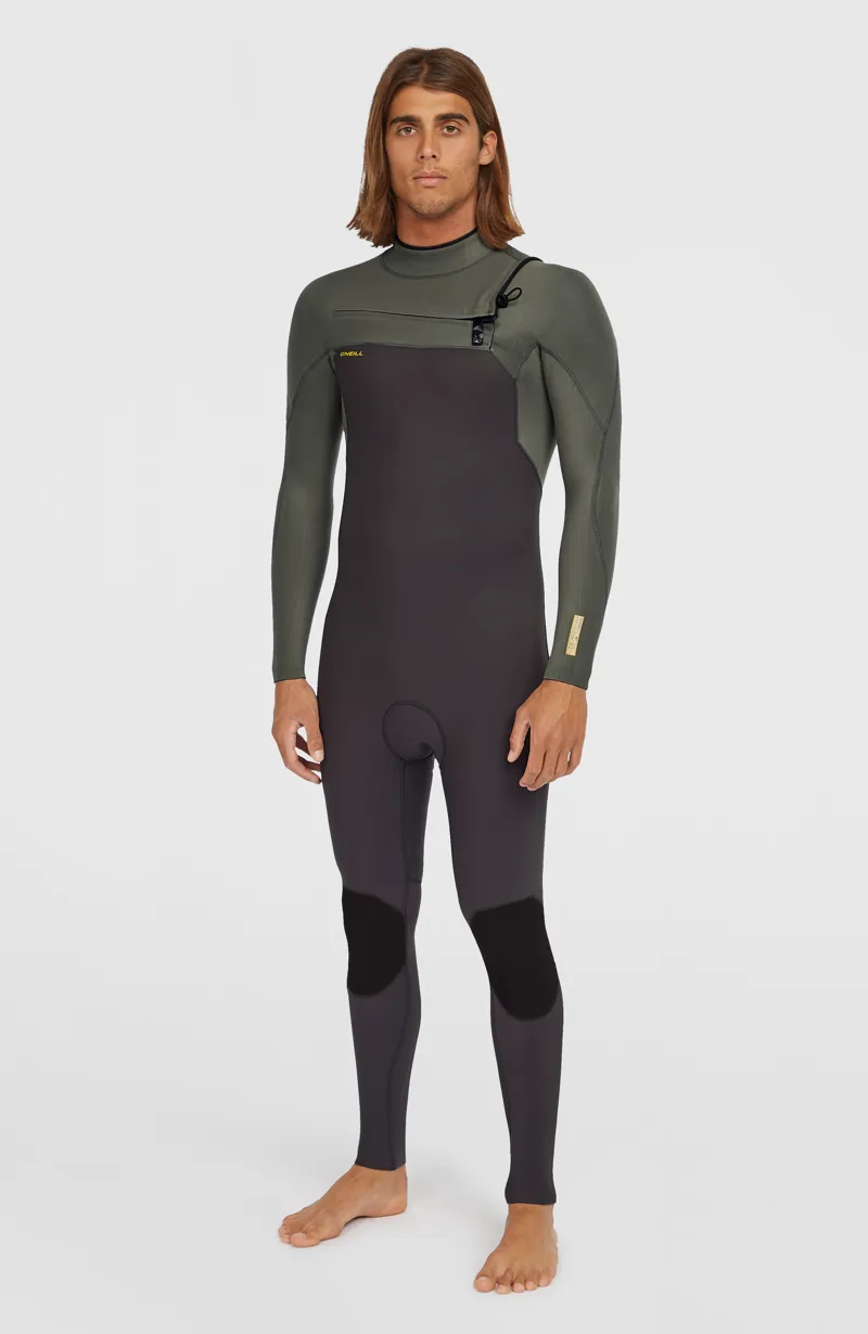 O'Neill Men's Hyperfreak 3/2+ Chest Zip Full Wetsuit Arabica/Chimera-2