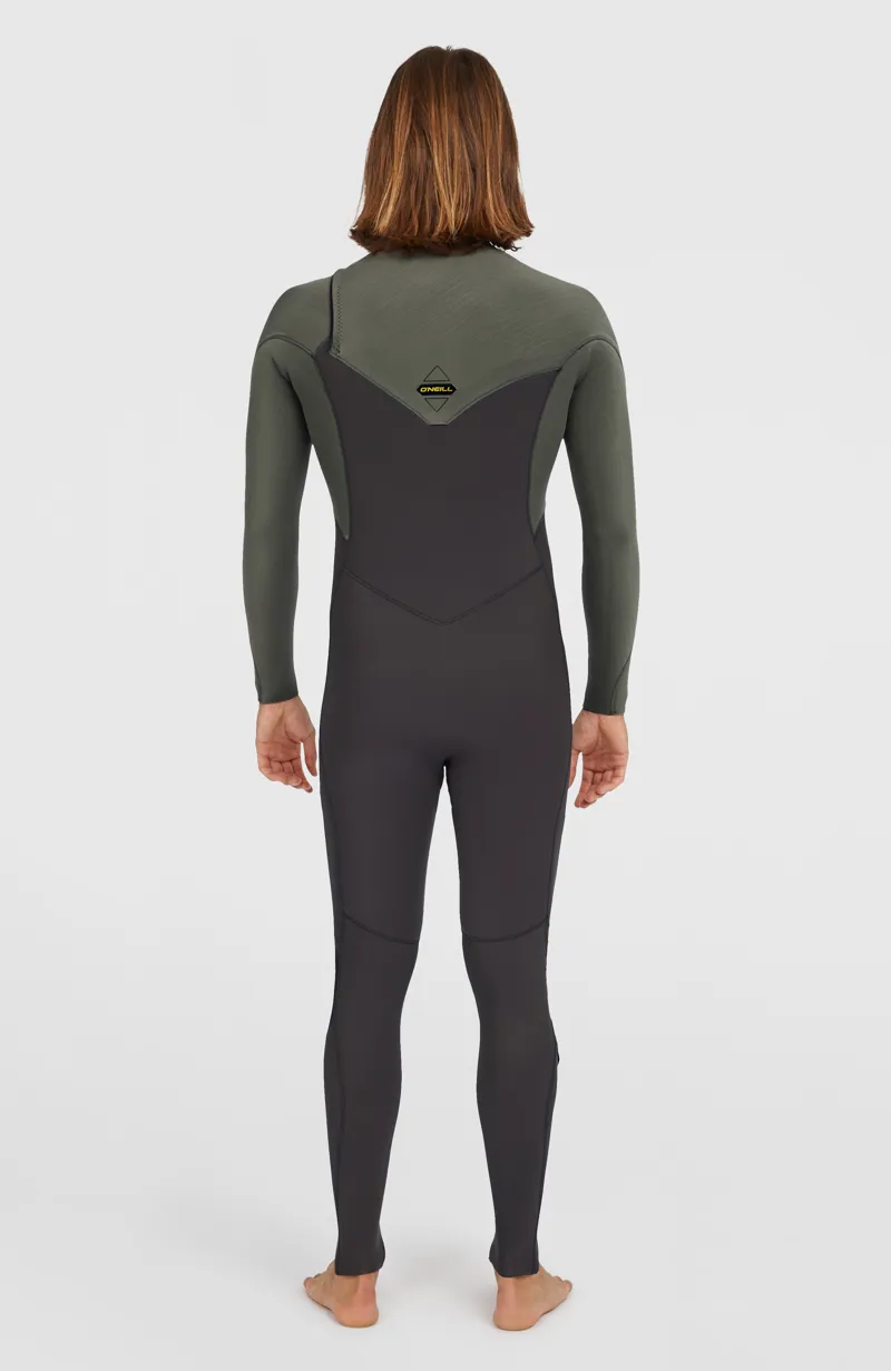 O'Neill Men's Hyperfreak 3/2+ Chest Zip Full Wetsuit Arabica/Chimera-3