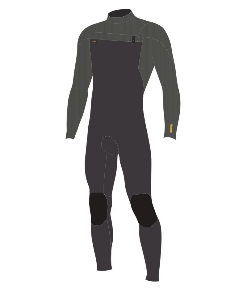 O'Neill Men's Hyperfreak 3/2+ Chest Zip Full Wetsuit Arabica/Chimera