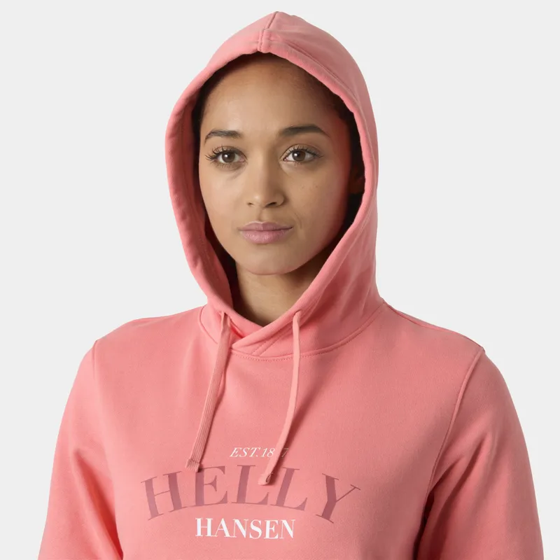 Helly Hansen Women's Core Graphic Hoodie - Coral-4