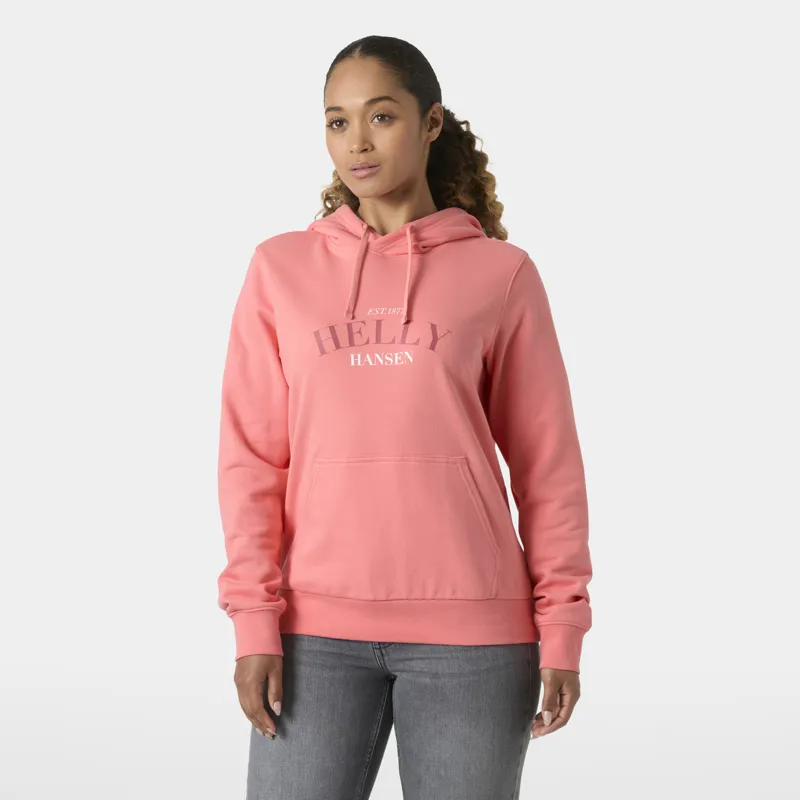 Helly Hansen Women's Core Graphic Hoodie - Coral-2