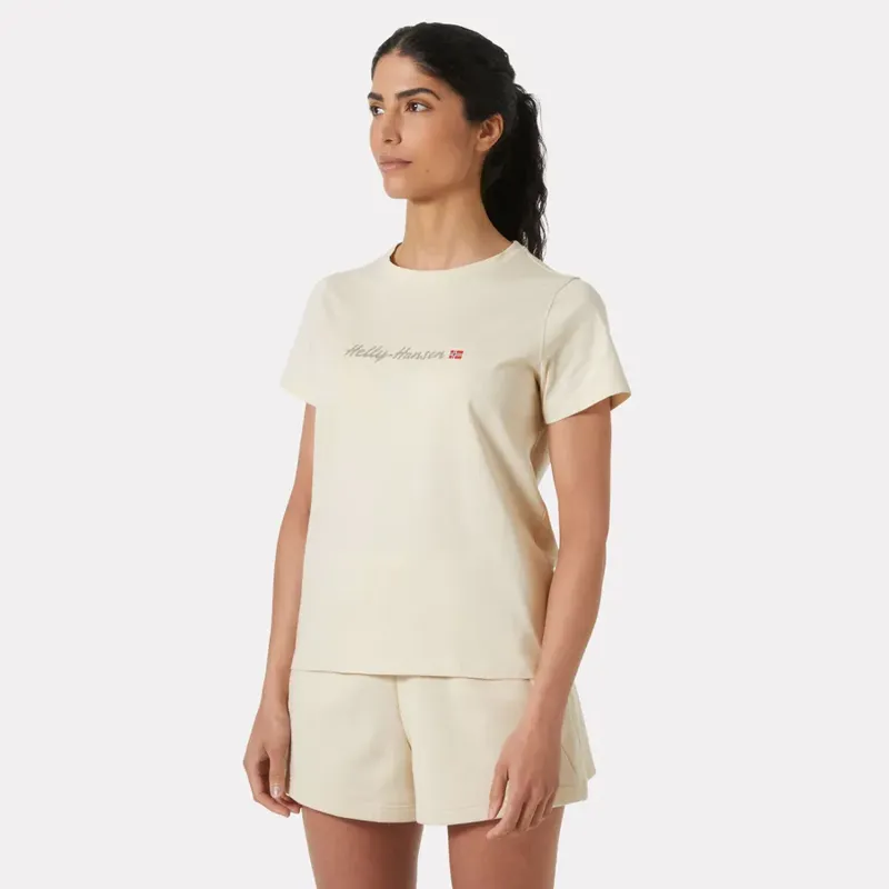 Helly Hansen Women's Core Graphic Tee 2.0 - Cream-2