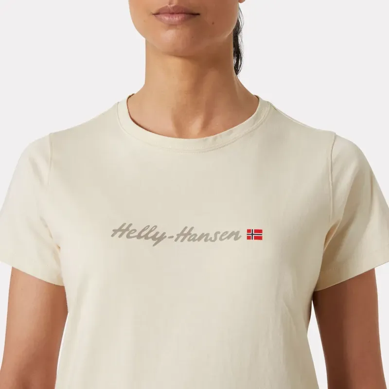 Helly Hansen Women's Core Graphic Tee 2.0 - Cream-4