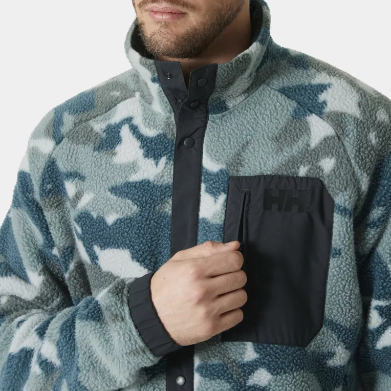 Helly Hansen Men's Panorama Printed Pile Snap Fleece - Dark Creek Woodland Camo-4