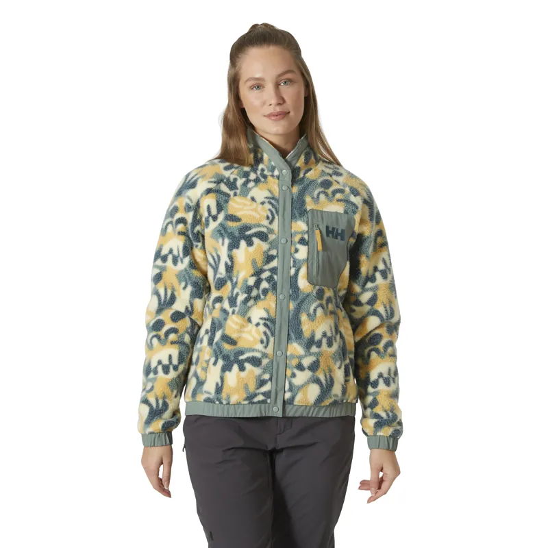 Helly Hansen Women's Imperial Printed Pile Snap Fleece - Sand Bruce XS-4