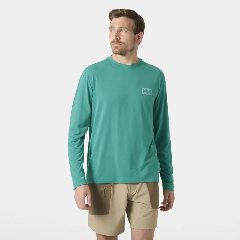 Helly Hansen Men's Skog Graphic LS Tee - Dark Mint-2