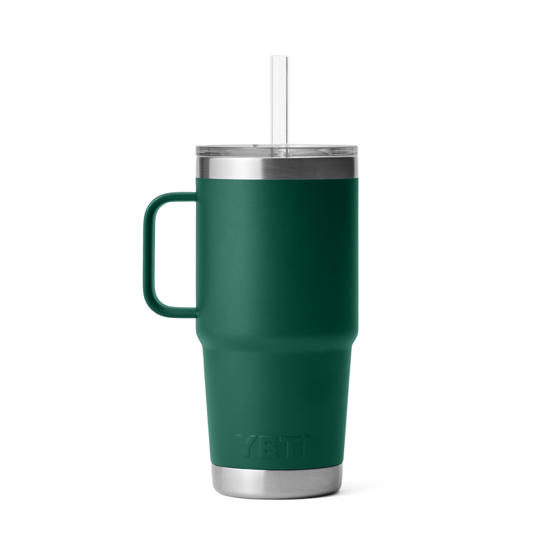 Yeti Rambler 25oz Straw Mug - Black Forest Green-1