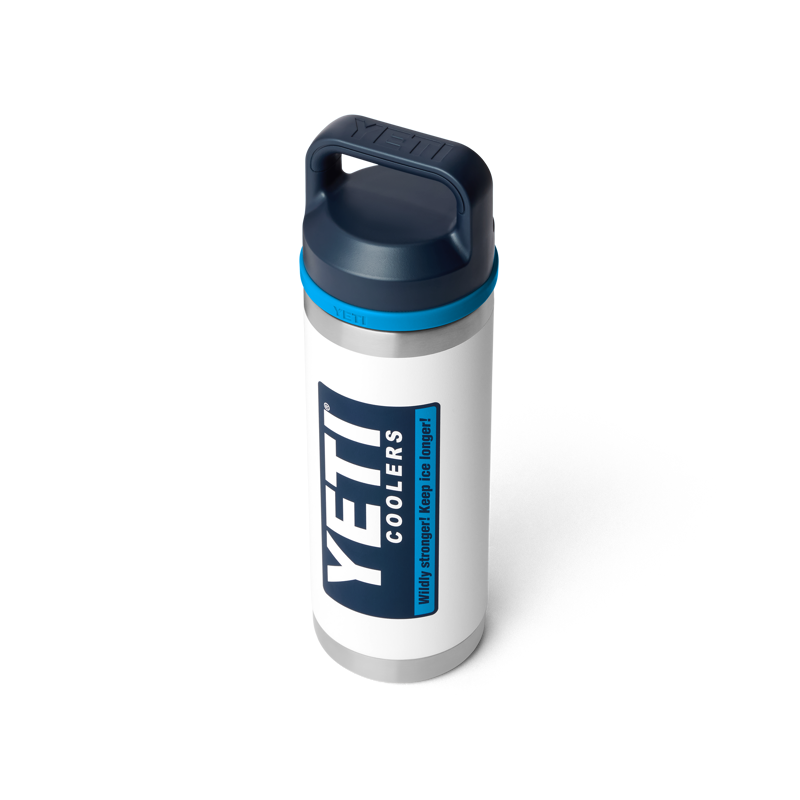 Yeti Rambler 18oz Chug Bottle - White/Blue-2