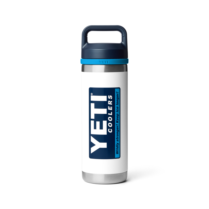 Yeti Rambler 18oz Chug Bottle - White/Blue
