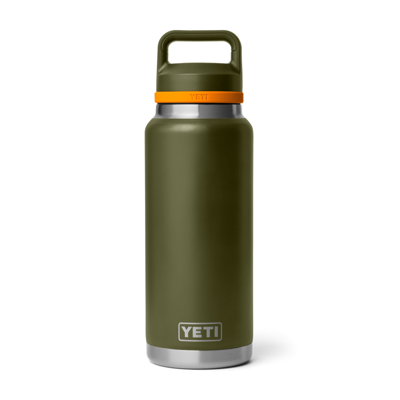 Yeti Rambler 36oz Chug Bottle - Olive/King Crab Orange-3