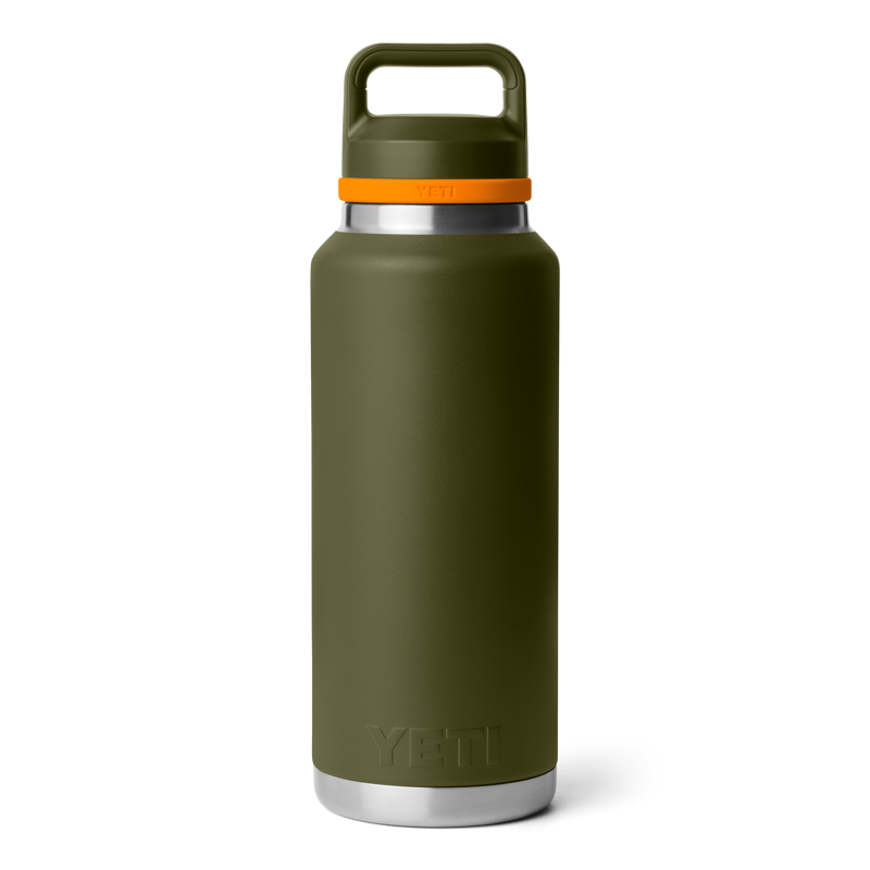 Yeti Rambler 46oz Chug Bottle - Olive/King Crab Orange-2