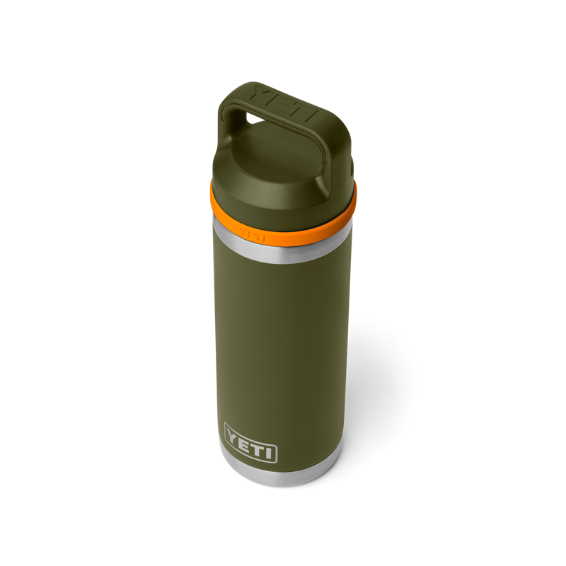Yeti Rambler 18oz Chug Bottle - Olive/King Crab Orange