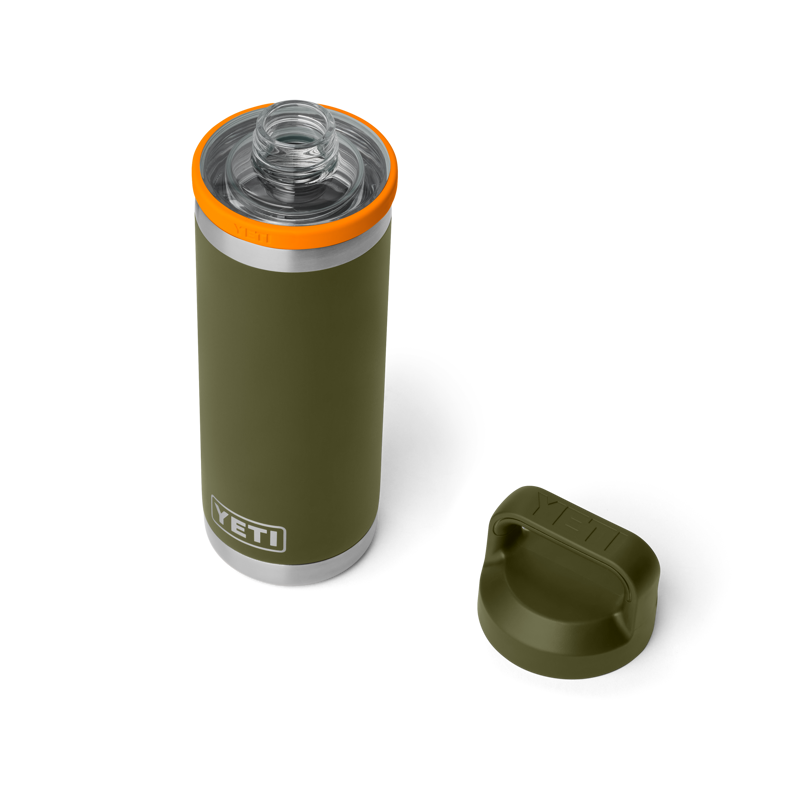 Yeti Rambler 18oz Chug Bottle - Olive/King Crab Orange-1