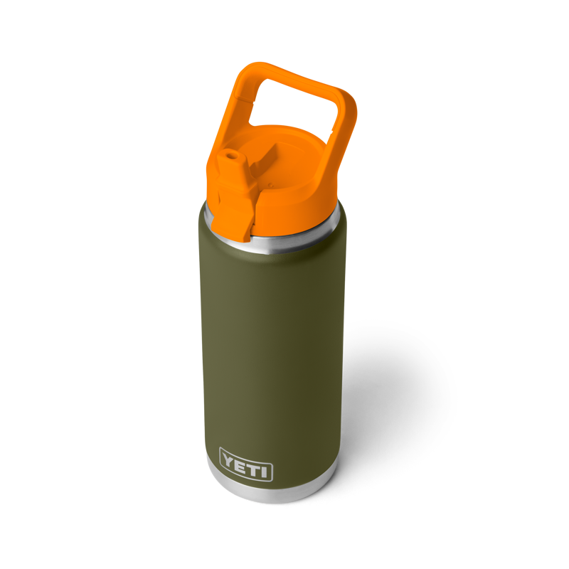Yeti Rambler 26oz Colour Straw Bottle - Olive/King Crab Orange-1