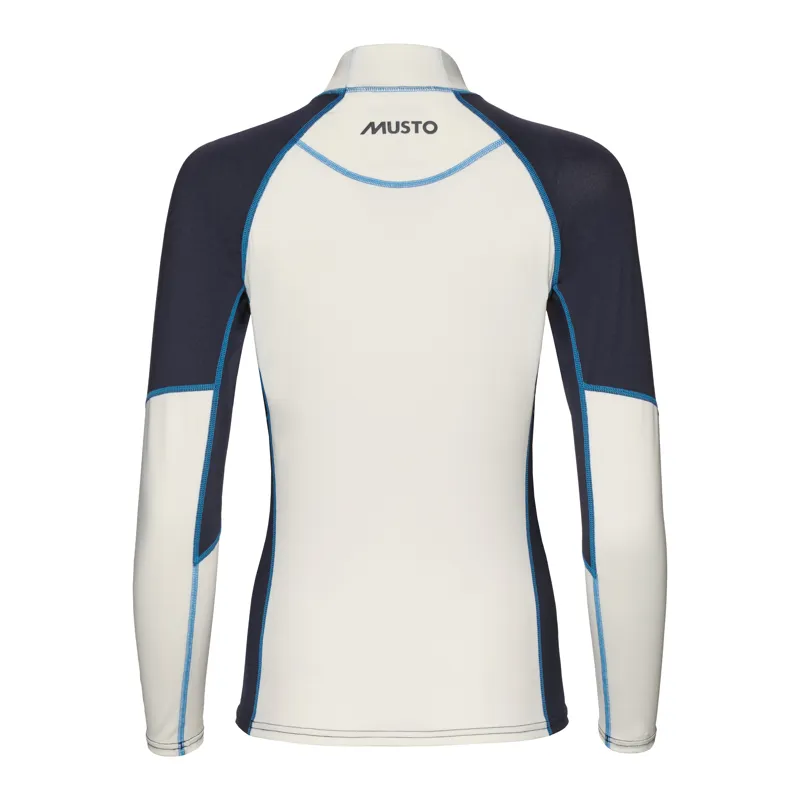 Musto Women's Championship Long Sleeve Rash Guard - White/Navy-1