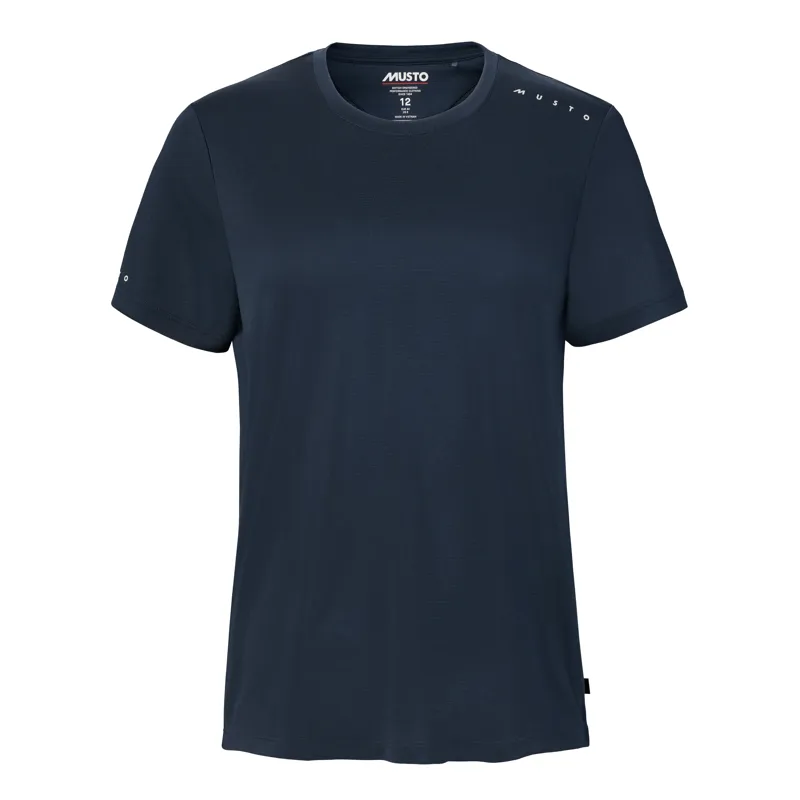 Musto Women's Evo Crew Sunblock Short Sleeve Tee - Navy