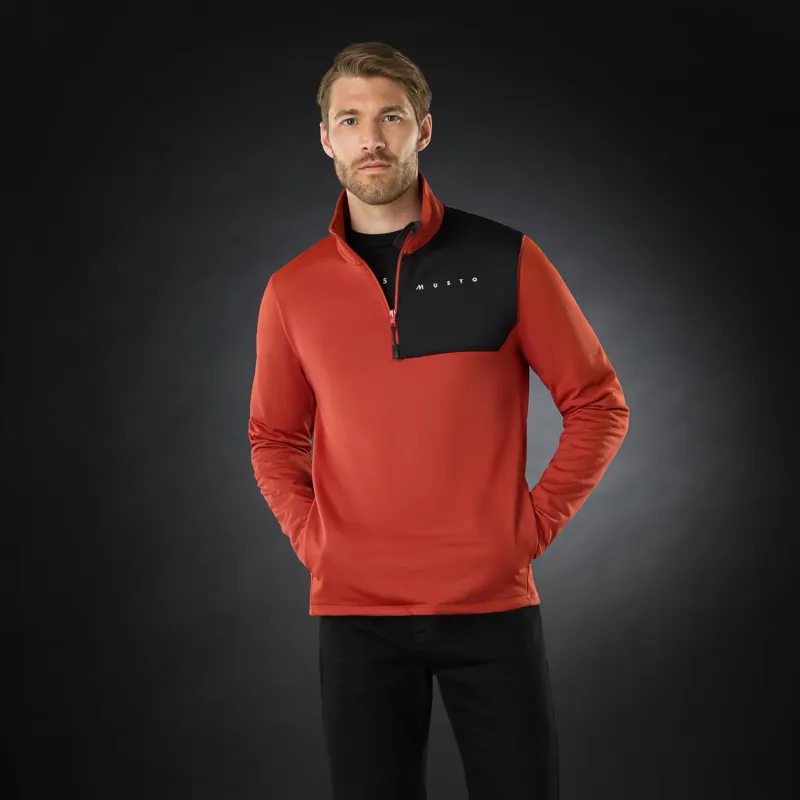Musto Men's Evo Thermal Lite Tech Fleece - Rust-2