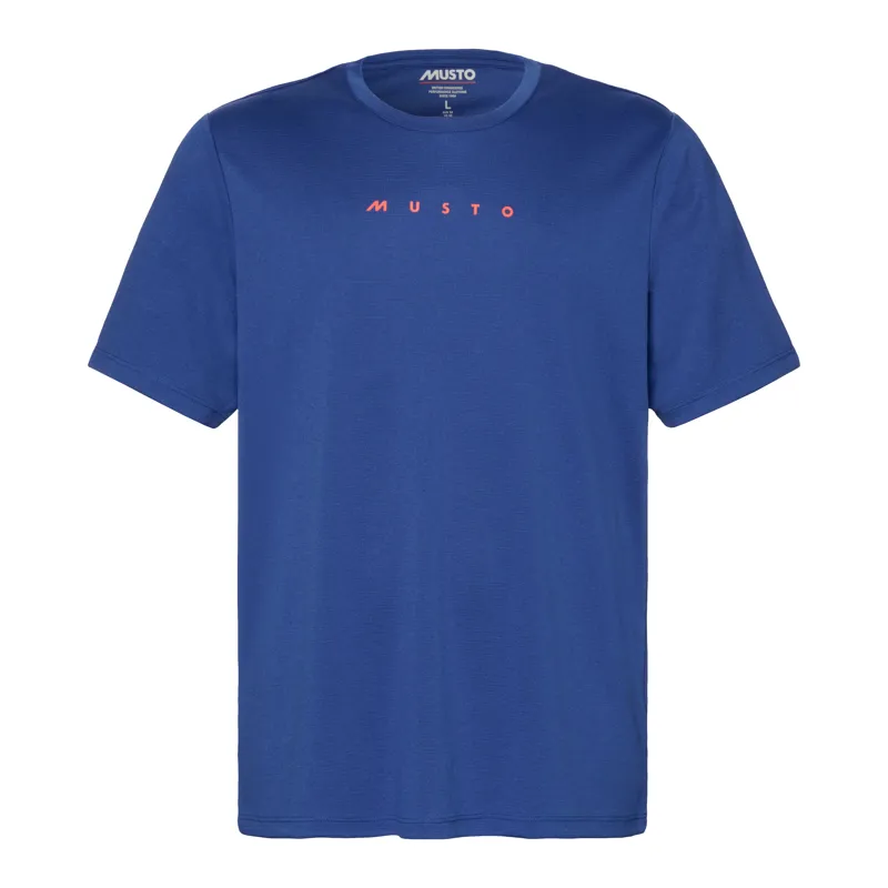 Musto Men's Evo Sunblock Yacht Short Sleeve Tee - Mazarine Blue